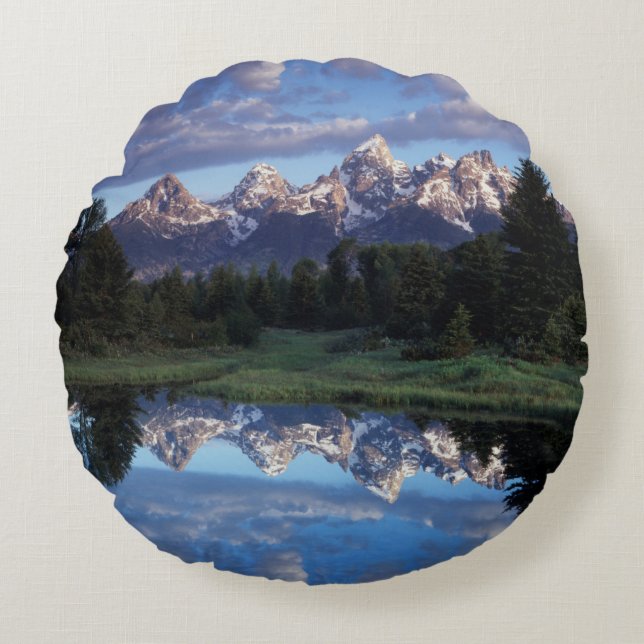 Wyoming, Grand Teton National Park 4 Round Cushion (Front)
