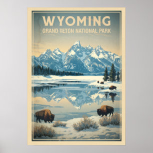 Wyoming Grand Teton National Park V02 Poster