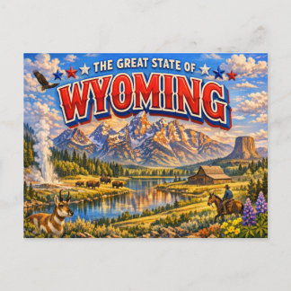 Wyoming Greetings Postcard