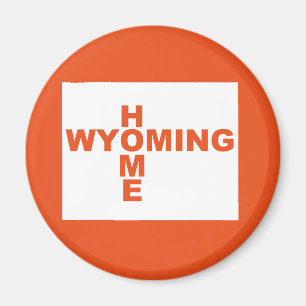 Wyoming Home Away From State Fridge Magnet