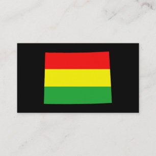 Wyoming in Rasta Colours Business Card