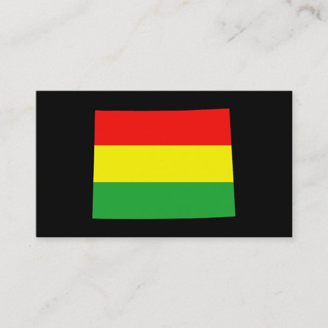 Wyoming in Rasta Colours Business Card (Front)
