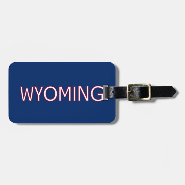Wyoming Luggage Tag (Front Horizontal)