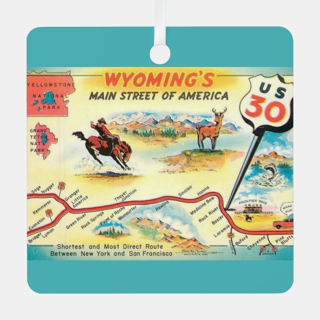 Wyoming Map Ornament (Front)