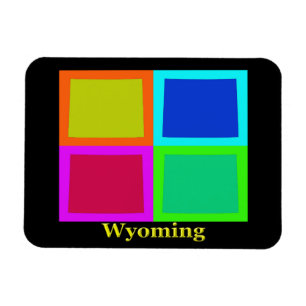 Wyoming Map Silhouette Magnet