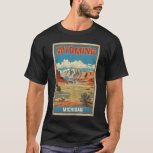 Wyoming Michigan Usa Vintage Travel Tourism   T-Shirt