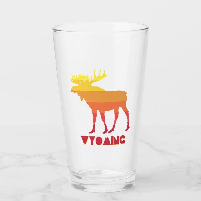 Wyoming Moose Glass (Front)