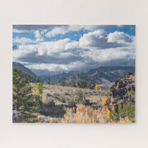 Wyoming mountain scene near Yellowstone Park Jigsaw Puzzle