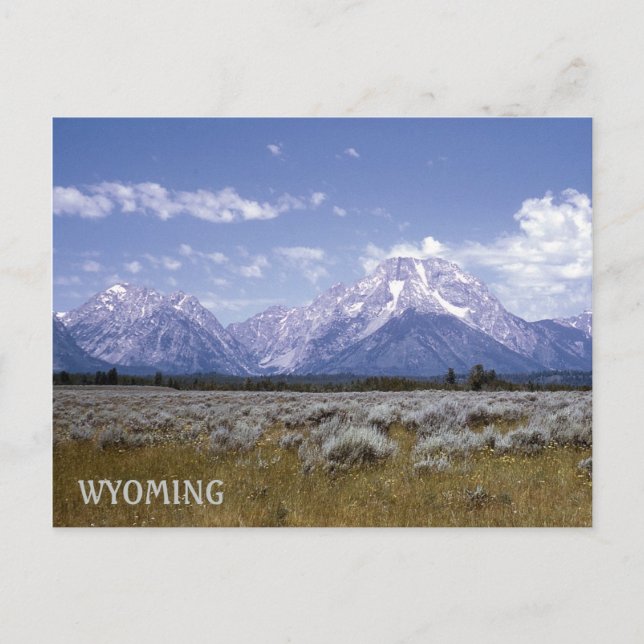 Wyoming Mountains Postcard (Front)