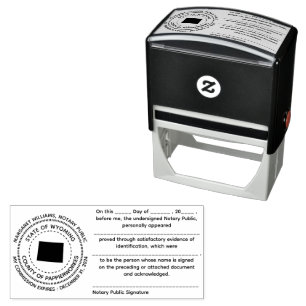 Wyoming Notary Public Acknowledgement Stamp