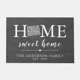 WYOMING Personalised State Doormat
