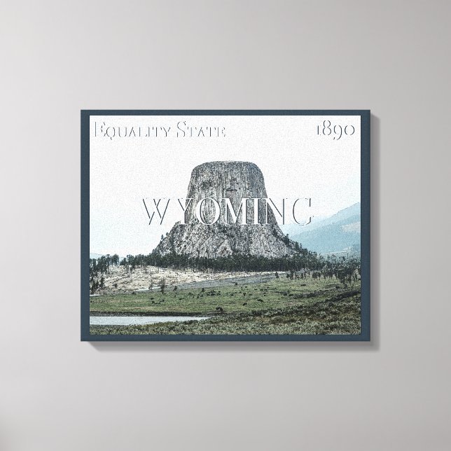 Wyoming Poster Canvas Print (Front)