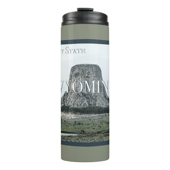 Wyoming Poster Thermal Tumbler (Front)