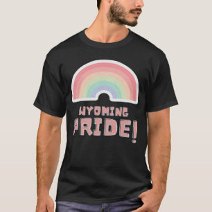 Wyoming Pride LGBTQ Cute Rainbow Minimalist Pride T-Shirt