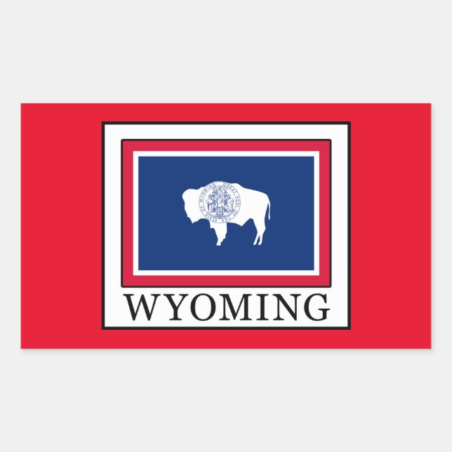 Wyoming Rectangular Sticker (Front)