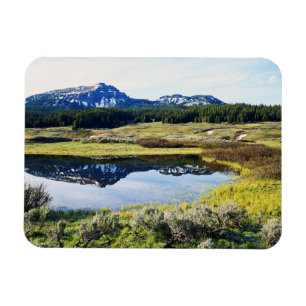 Wyoming, Rocky Mountains, A mountain peak Magnet