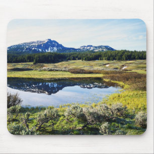 Wyoming, Rocky Mountains, A mountain peak Mouse Mat