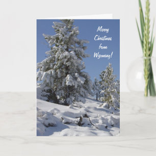 Wyoming Snow Christmas Card