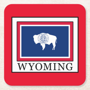 Wyoming Square Paper Coaster