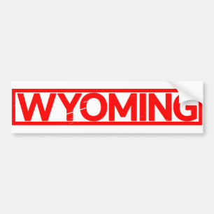 Wyoming Stamp Bumper Sticker