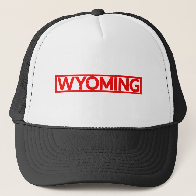 Wyoming Stamp Trucker Hat (Front)