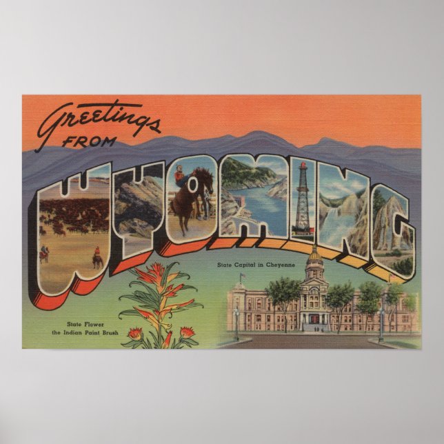 Wyoming (State Capital/Flower) Poster (Front)