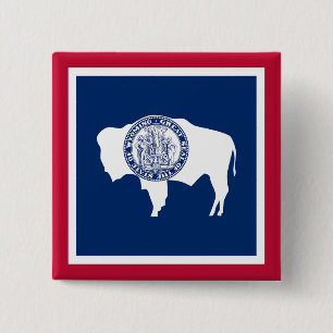 Wyoming State Flag 15 Cm Square Badge