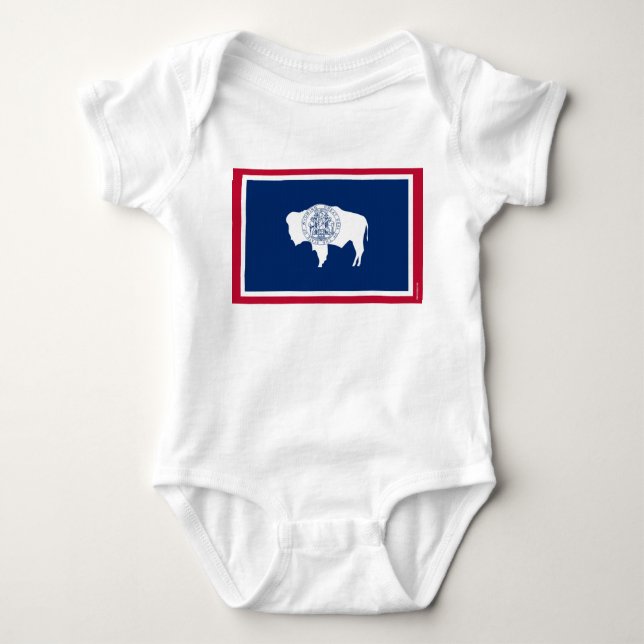 Wyoming State Flag Baby Bodysuit (Front)