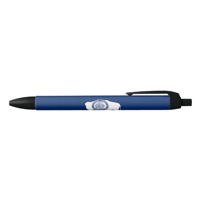 Wyoming State Flag Black Ink Pen (Top)