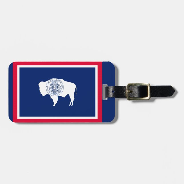 Wyoming State Flag Design Luggage Tag (Front Horizontal)
