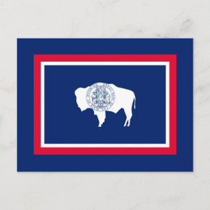 Wyoming State Flag Design Postcard