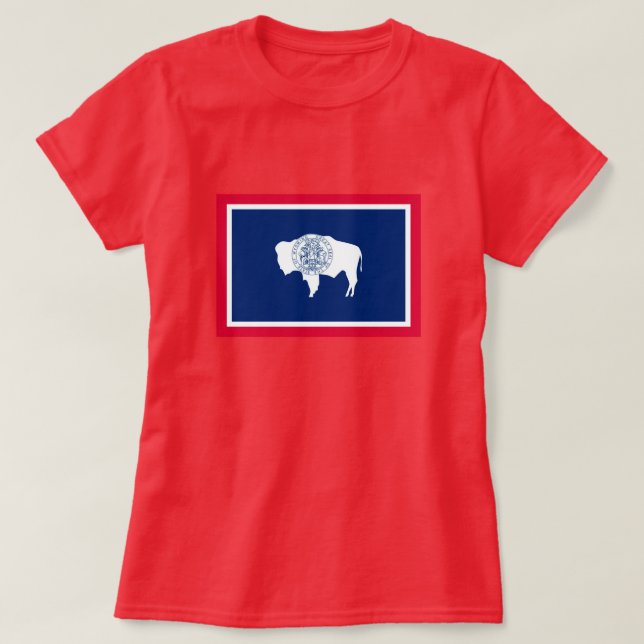 Wyoming State Flag Design T-Shirt (Design Front)