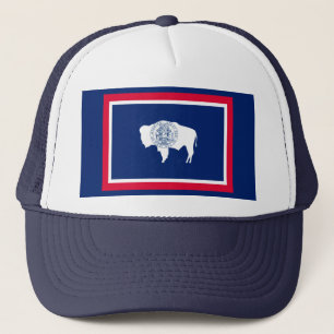 Wyoming State Flag Design Trucker Hat