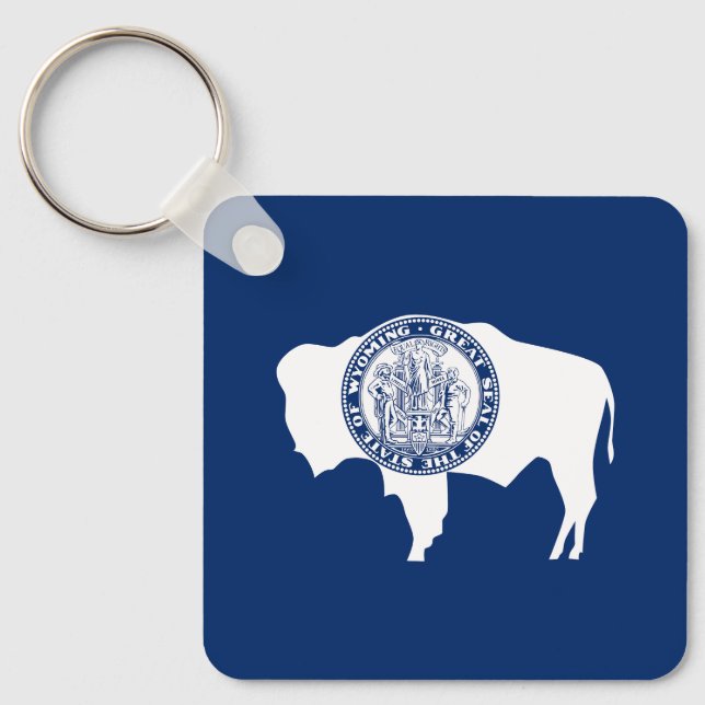 Wyoming State Flag Key Ring (Front)