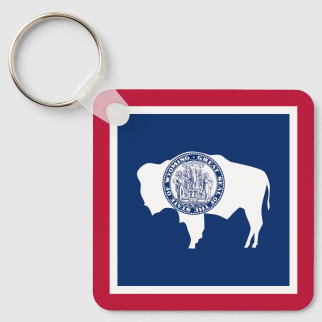 Wyoming State Flag Key Ring (Front)