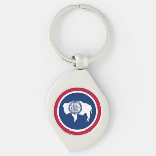 Wyoming State Flag Key Ring