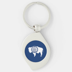 Wyoming State Flag Key Ring