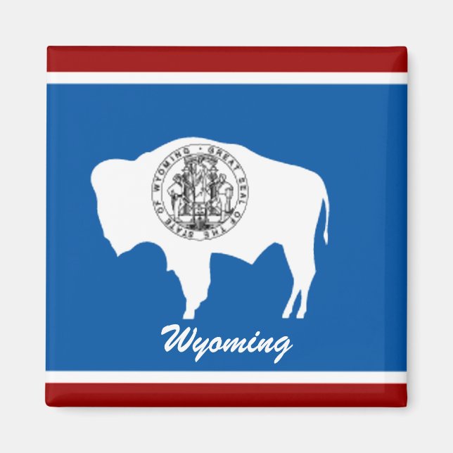 Wyoming State Flag Magnet (Front)