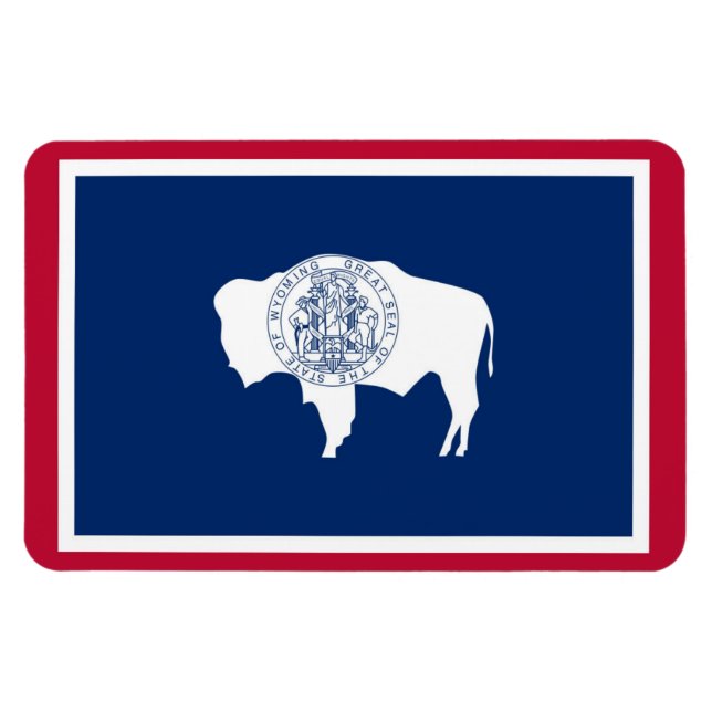Wyoming state flag magnet (Horizontal)