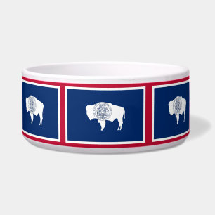 Wyoming State Flag Pet Bowl
