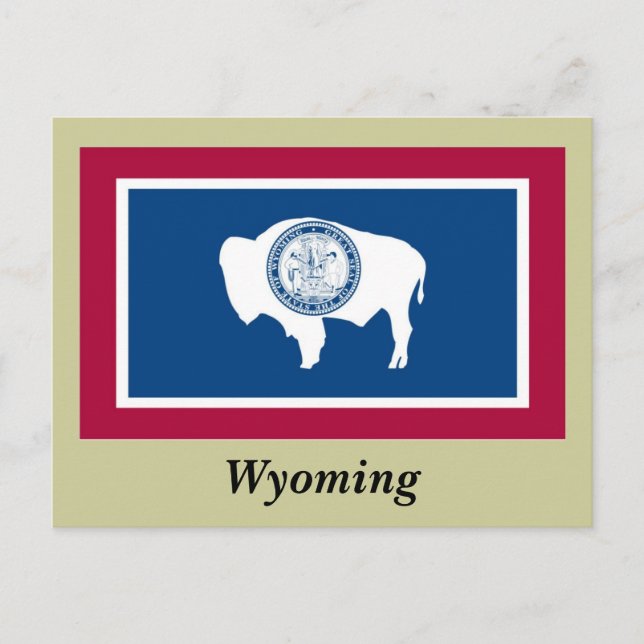 Wyoming State Flag Postcard (Front)