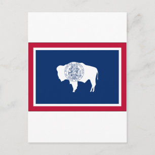 Wyoming State Flag Postcard