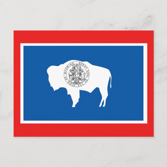 Wyoming State Flag Postcard (Front)