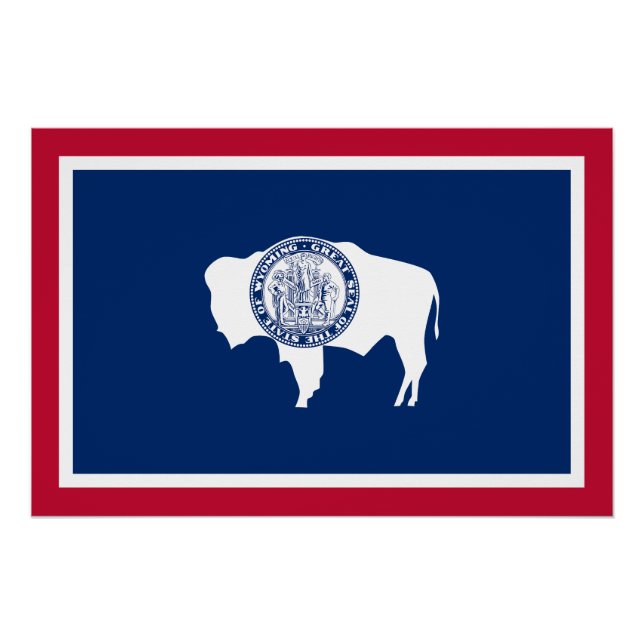 Wyoming State Flag Poster (Front)