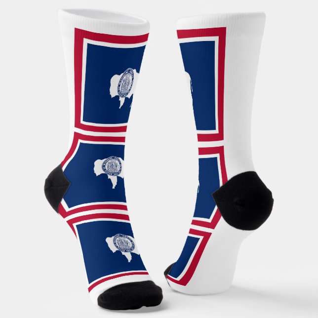 Wyoming State Flag Socks (Angled)