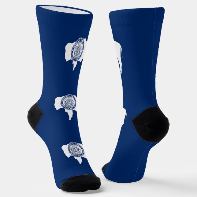 Wyoming State Flag Socks (Angled)