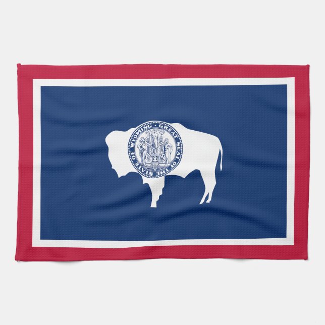 Wyoming State Flag Tea Towel (Horizontal)