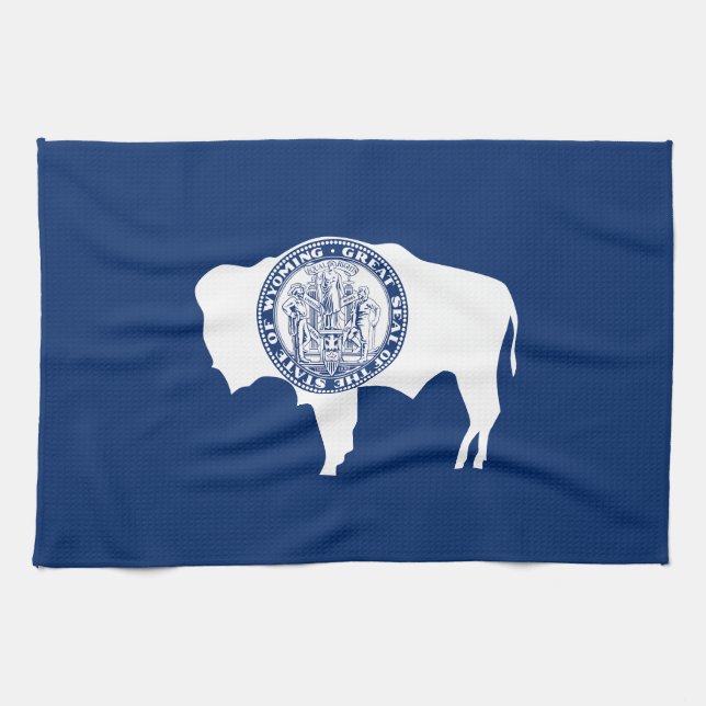 Wyoming State Flag Tea Towel (Horizontal)