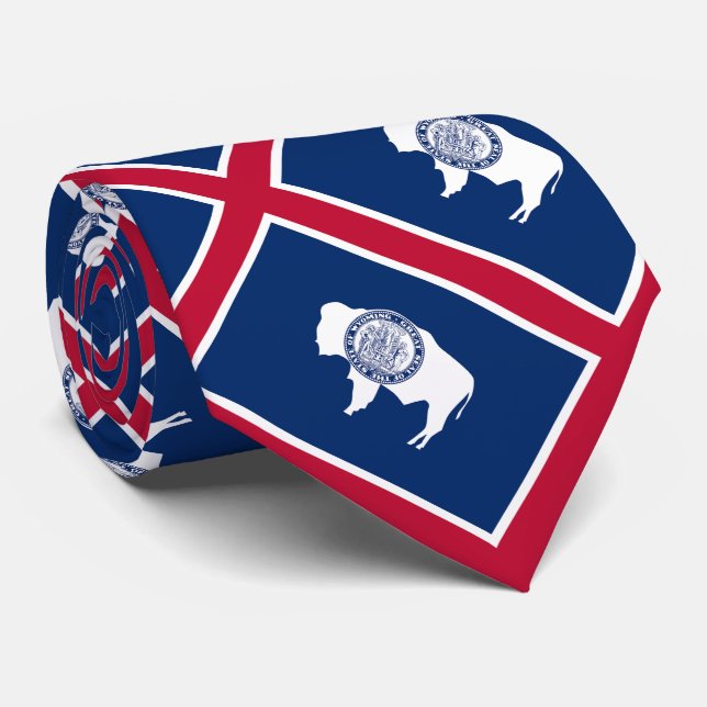 Wyoming State Flag Tie (Rolled)