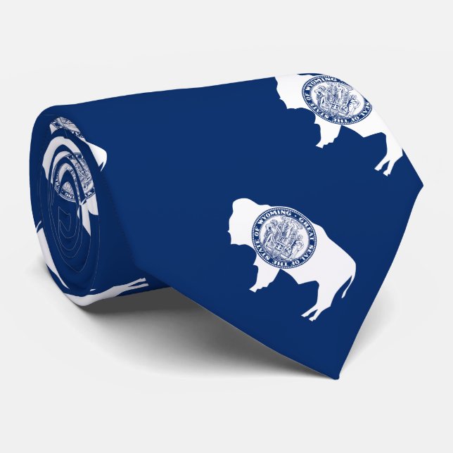 Wyoming State Flag Tie (Rolled)